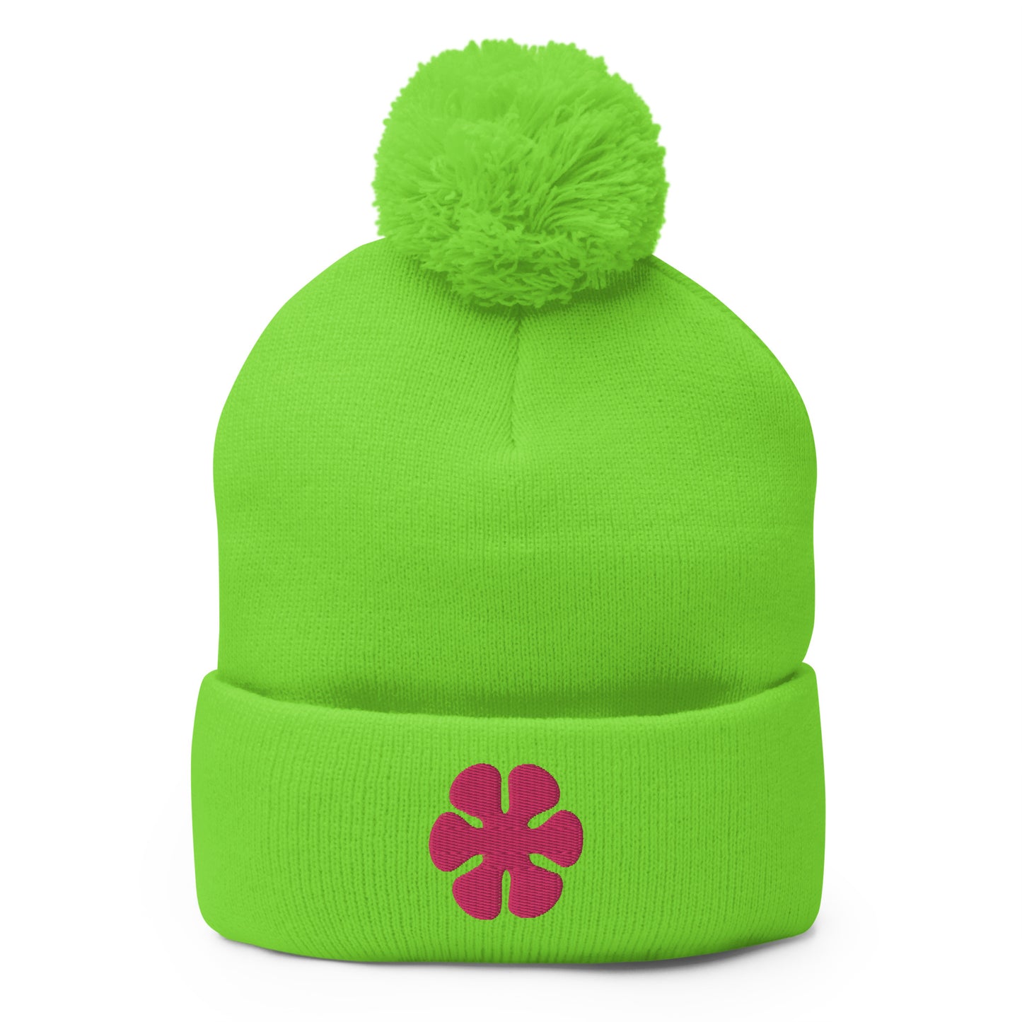 Pom-Pom Flower Power Beanie