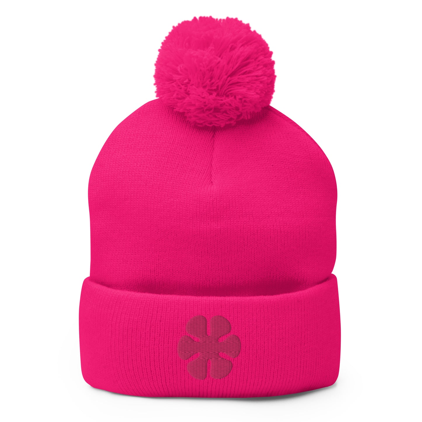 Pom-Pom Flower Power Beanie